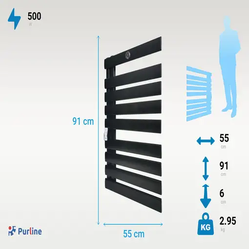 Toallero Eléctrico 500W con display LED y WiFi