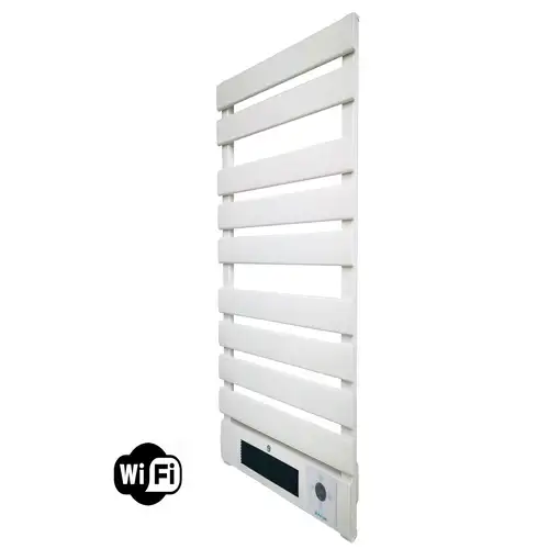 Toallero Eléctrico 1500W en aluminio blanco con display LED