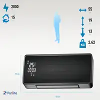 Calefactor split mural 2000 W con control WIFI y temporizador