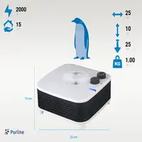 Calefactor de suelo con 2 niveles de potencia