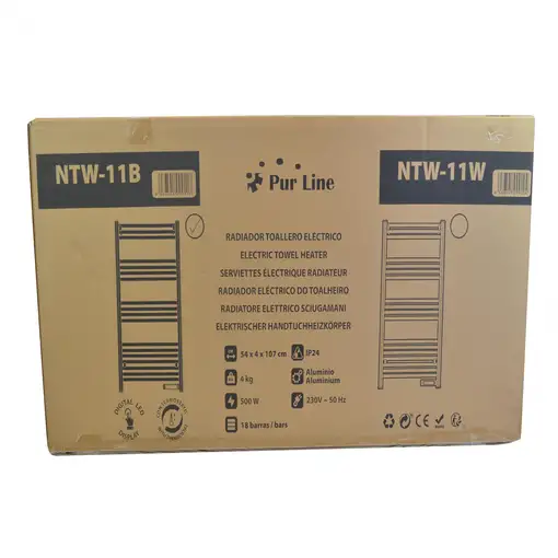 Toallero de aluminio 500 W con temporizador