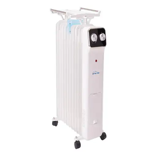 Radiador de aceite blanco de bajo consumo con recipiente para humidificación