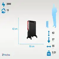 Radiador eléctrico de mica con termostato Radiador eléctrico de mica con termostato