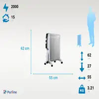 Radiador eléctrico de mica con termostato Radiador eléctrico de mica con termostato