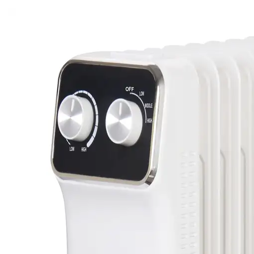 Radiador de aceite blanco de bajo consumo con recipiente para humidificación