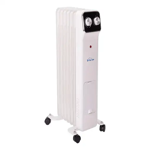 Radiador de aceite blanco de bajo consumo con recipiente para humidificación