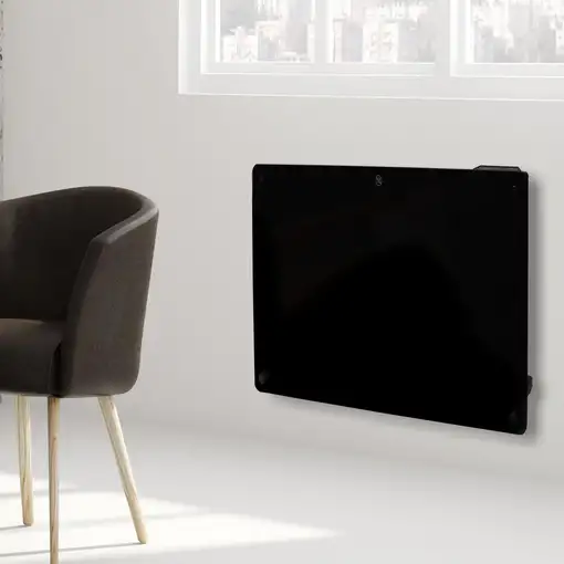 Radiador con panel de cristal y control WiFi por App