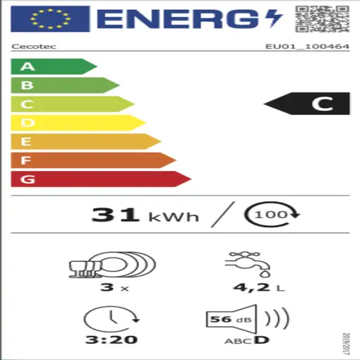 Cecotec Bolero Aguazero 1150 Dark Independiente 3 cubiertos C