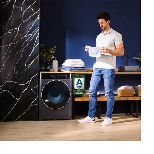 Lavadora carga frontal 8 kg 1400 RPM Azul 00154 CECOTEC