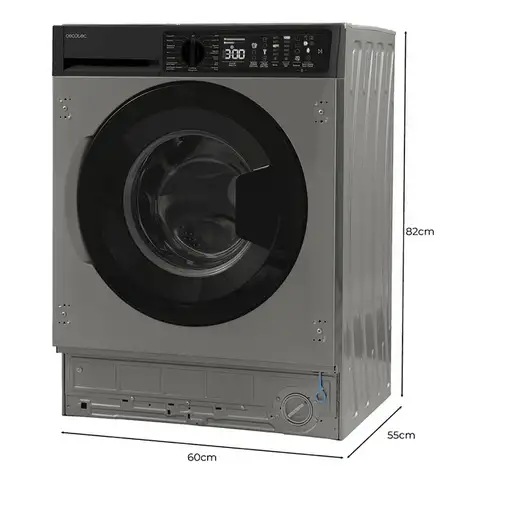 Cecotec 02766 lavadora Carga frontal 7 kg 1200 RPM Gris