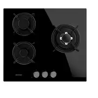 Cecotec Bolero Squad G 3200S Glass Black Negro Integrado 58 cm Encimera de gas 3