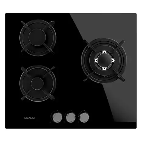 Cecotec Bolero Squad G 3200S Glass Black Negro Integrado 58 cm Encimera de gas 3