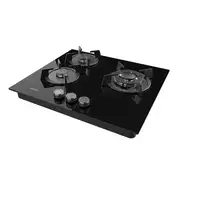 Cecotec Bolero Squad G 3200S Glass Black Negro Integrado 58 cm Encimera de gas 3