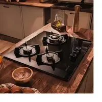 Cecotec Bolero Squad G 3200S Glass Black Negro Integrado 58 cm Encimera de gas 3