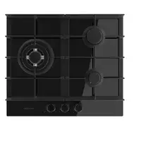 Cecotec Bolero Squad G 3400F Glass Black Negro Integrado 58 cm Encimera de gas 3
