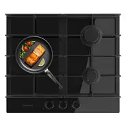 Cecotec Bolero Squad G 3400F Glass Black Negro Integrado 58 cm Encimera de gas 3