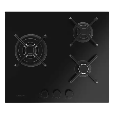 Cecotec Bolero Squad G 3400S Nano Glass Negro Integrado 58 cm Encimera de gas 3 z