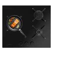 Cecotec Bolero Squad G 3400S Nano Glass Negro Integrado 58 cm Encimera de gas 3 z
