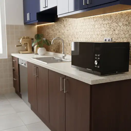 Freidora de Aire y Microondas 23L Grill Negro GOLIA MELCHIONI FAMILY