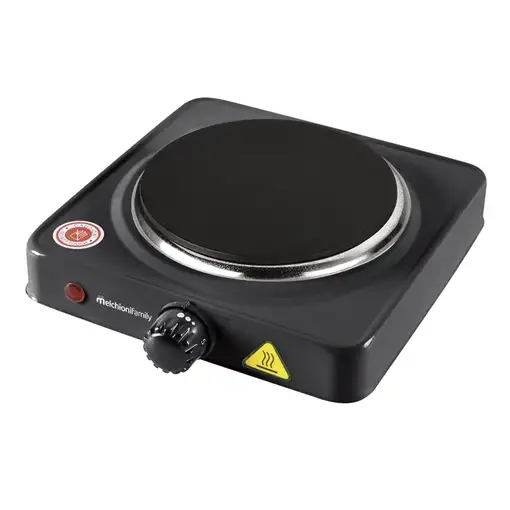 Cocina Eléctrica 1000W Placa Hierro Fundido Negro COOK 1 MELCHIONI FAMILY