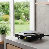 Cocina Eléctrica 1000W Placa Hierro Fundido Negro COOK 1 MELCHIONI FAMILY