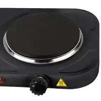 Cocina Eléctrica 1500W 2 Placas Hierro Fundido Negra COOK 2 MELCHIONI FAMILY