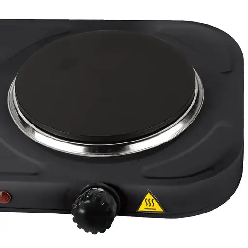Cocina Eléctrica 1500W 2 Placas Hierro Fundido Negra COOK 2 MELCHIONI FAMILY