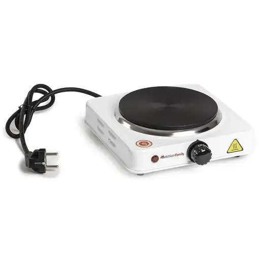 Cocina Eléctrica 1000W Placa Hierro Fundido Blanco COOK 1 MELCHIONI FAMILY