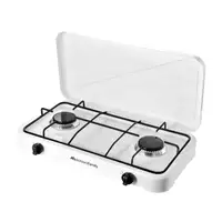 Hornillo de Gas 2 Quemadores Portátil Blanco MINERVA NEW 2 MELCHIONI FAMILY