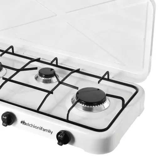 Hornillo de Gas 3 Quemadores Portátil Blanco MINERVA NEW 3 MELCHIONI FAMILY