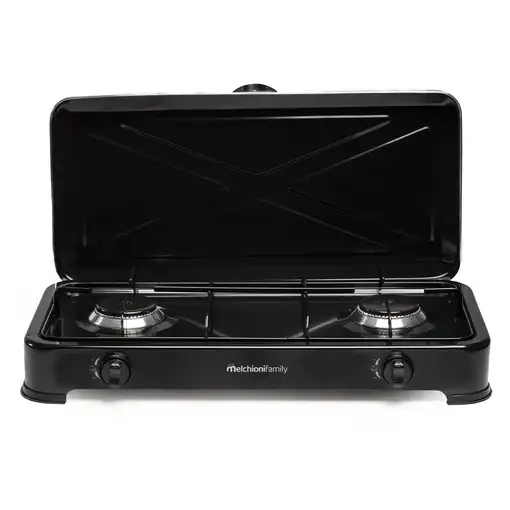 Hornillo de Gas 2 Quemadores Portátil Negro MINERVA NEW 2 MELCHIONI FAMILY Hornillo de Gas 2 Quemadores Portátil Negro MINERVA NEW 2 MELCHIONI FAMILY