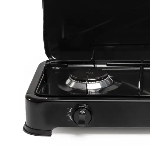 Hornillo de Gas 2 Quemadores Portátil Negro MINERVA NEW 2 MELCHIONI FAMILY