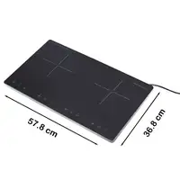 Placa Inducción Portátil 2 Fuegos 3300W Negro OBLIVION 2 MELCHIONI FAMILY