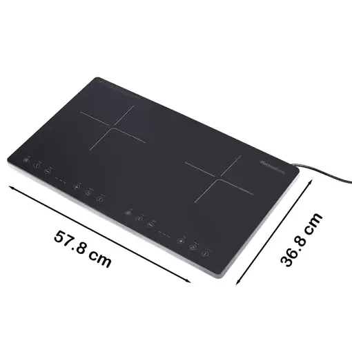 Placa Inducción Portátil 2 Fuegos 3300W Negro OBLIVION 2 MELCHIONI FAMILY