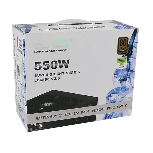 LC-Power LC6550 V2.3 unidad de fuente de alimentación 550 W 20+4 pin ATX ATX Negro