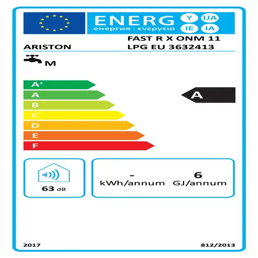 Ariston FAST R X ONM 11 NG EU Vertical Sin depósito (instantánea) Sistema de calen