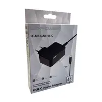 LC-Power LC-NB-GAN-45-C cargador de dispositivo móvil Portátil Negro Corriente alt