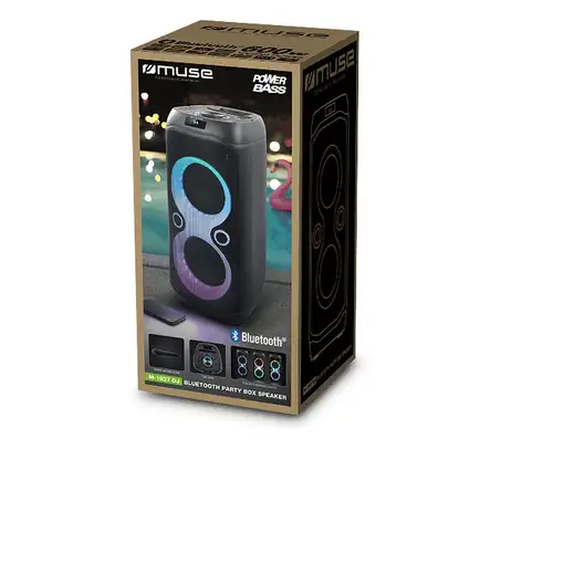 Muse M-1937 DJ altavoz portátil o de fiesta Altavoz para fiestas Negro 600 W