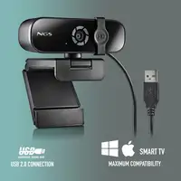 NGS XPRESSCAM 2000 cámara web 5 MP 2560 x 1440 Pixeles USB Negro