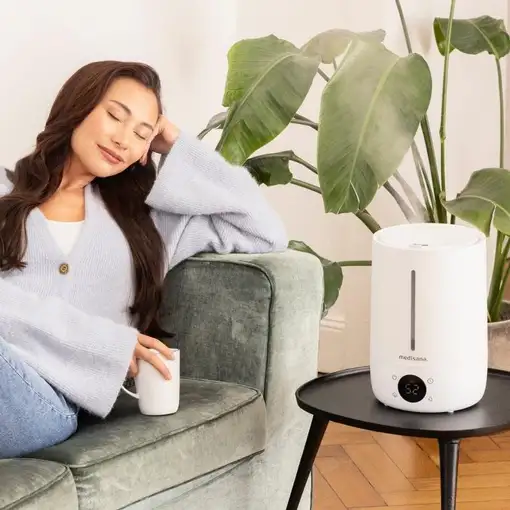 Medisana AH 663 humidificador Ultrasónica 4,5 L Negro, Blanco 25 W