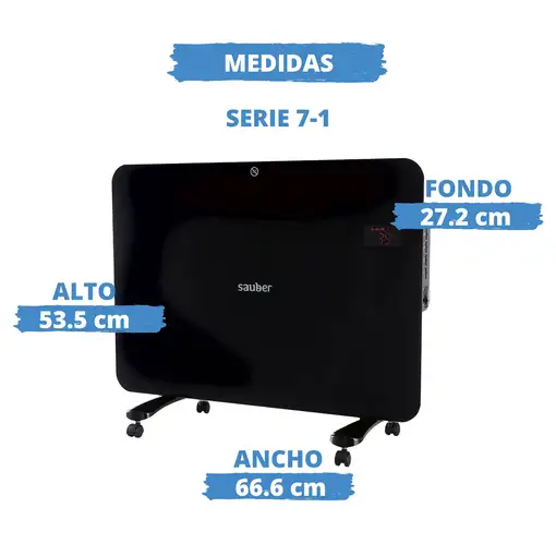 Sauber SERIE 7-1 Interior Negro 1500 W Convector