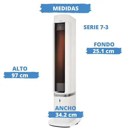 Sauber SERIE 7-3 Interior Blanco 2200 W Ventilador eléctrico