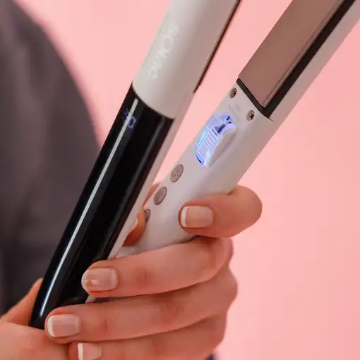 Solac Expert 4 Sense PP7262 Plancha de pelo Caliente Negro, Blanco 55 W