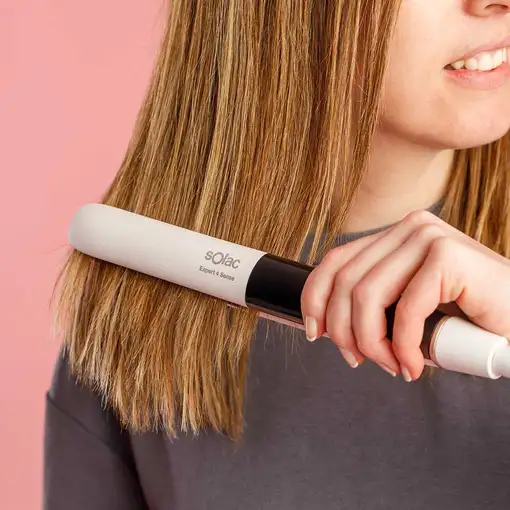 Solac Expert 4 Sense PP7262 Plancha de pelo Caliente Negro, Blanco 55 W