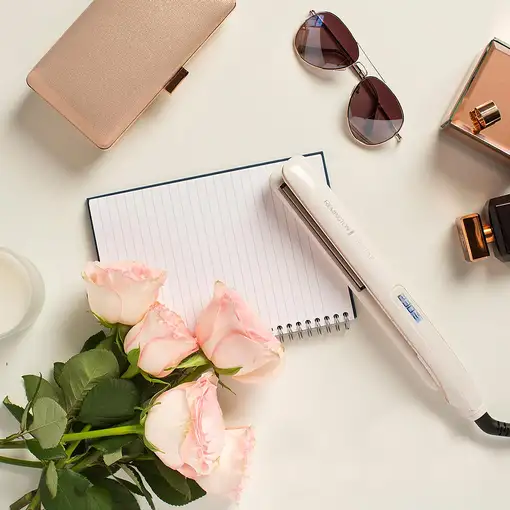 Remington S9100 Plancha de pelo Caliente Beige, Blanco 3 m