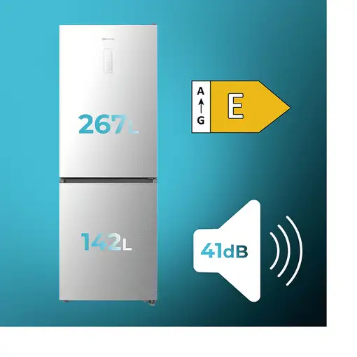 Frigoríficos сombis Independiente 409 L Acero inoxidable A01_EU01_109114 CECOTEC
