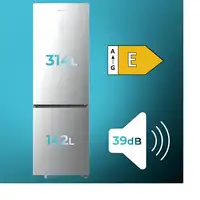 Nevera y congelador Independiente 456 L Plata A01_EU01_109120 CECOTEC