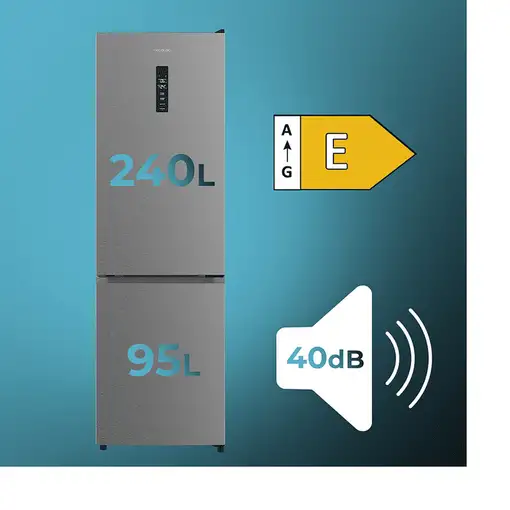 Frigoríficos сombis Independiente 335 L Acero inoxidable A01_EU01_109103 CECOTEC
