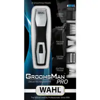 Wahl GroomsMan Pro Batería Negro, Acero inoxidable