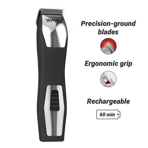 Wahl GroomsMan Pro Batería Negro, Acero inoxidable
